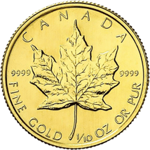 1/10 Unze Gold Maple Leaf 1982