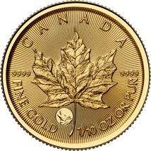 1/10 Unze Gold Maple Leaf 2026 Privy Mark Wolf (Auflage: 5.000)