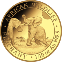 1/10 Unze Gold Somalia Elefant 2024