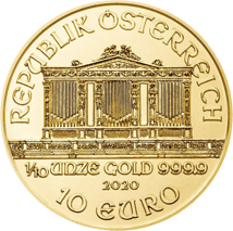 1/10 Unze Gold Wiener Philharmoniker 2020