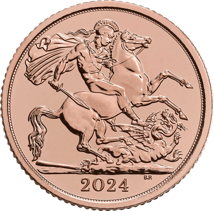 1/2 Pfund Gold Sovereign Charles III. 2024