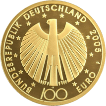 1/2 Unze Gold 100 Euro 2005 Fußball WM