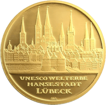 1/2 Unze Gold 100 Euro 2007 Lübeck