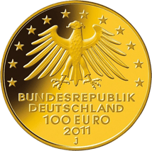 1/2 Unze Gold 100 Euro 2011 Unesco Wartburg