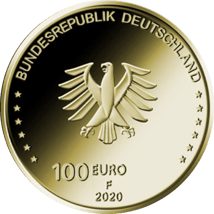 1/2 Unze Gold 100 Euro 2020 Einigkeit (Buchstabe: F | Auflage: 175.000)