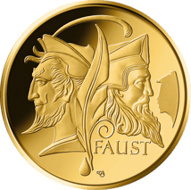 1/2 Unze Gold 100 Euro 2023 Meisterwerke der deutschen Literatur Faust (Buchstabe: F | Auflage: 32.000)