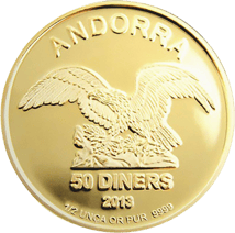 1/2 Unze Gold Andorra Eagle 2013