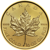 1/2 Unze Gold Maple Leaf 2020