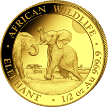 1/2 Unze Gold Somalia Elefant 2024