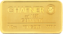 1/2 Unze Goldbarren C. Hafner