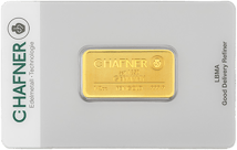 1/2 Unze Goldbarren C. Hafner