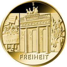 1/2 Unze Goldeuro Säulen der Demokratie - Freiheit (Auflage 175.000 | Buchstabe F)
