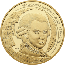 1/2 Unze Goldmünze Mozart 2017