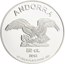 1/2 Unze Silber Andorra Eagle 2013