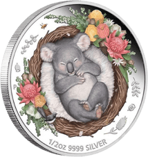1/2 Unze Silber Dreaming Down Under 2021 PP Koala (Auflage 5.000 | coloriert)