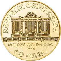 1/2 Unze Wiener Philharmoniker Gold 2016