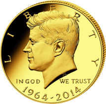 1/2 US$ Gold Kennedy 2014 (Polierte Platte | 3/4 Unze)