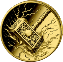 1/200 Unze Gold Thors Hammer Mjölni 2026 (Auflage: 1.000 | Polierte Platte)