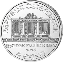 1/25 Unze Platin Wiener Philharmoniker 2026