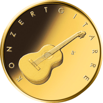 1/4 Unze Gold 50 Euro Konzertgitarre 2022 (Buchstabe F)