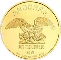 1/4 Unze Gold Andorra Eagle 2013
