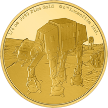 1/4 Unze Gold AT-AT Walker Star Wars Vehicles 2022 PP (Auflage:150 | Polierte Platte)