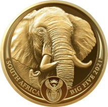 1/4 Unze Gold Big Five II Elefant 2021 PP (Auflage: 2.000 | Polierte Platte)