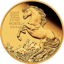 1/4 Unze Gold Lunar III Pferd 2026 (Auflage: 3.500 | Polierte Platte)