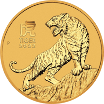 1/4 Unze Gold Lunar III Tiger 2022