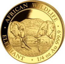 1/4 Unze Gold Somalia Elefant 2020