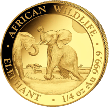 1/4 Unze Gold Somalia Elefant 2024