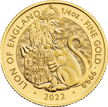 1/4 Unze Gold The Royal Tudor Beasts Lion of England 2022