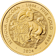 1/4 Unze Goldmünze Tudor Beasts Seymour Unicorn 2024