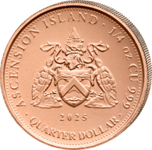 1/4 Unze Kupfer Ascension Island 2025