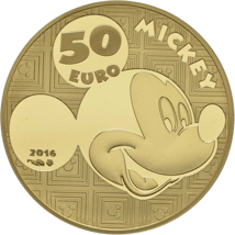 1/4 Unze Mickey Maus 2016 PP (50 Euro | 1.000 Exemplare)