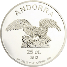 1/4 Unze Silber Andorra Eagle 2013