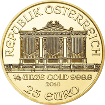 1/4 Unze Wiener Philharmoniker Gold 2018