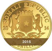 1/50 Unze Gold Somalia Elefant 2015