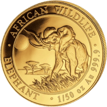 1/50 Unze Gold Somalia Elefant 2016