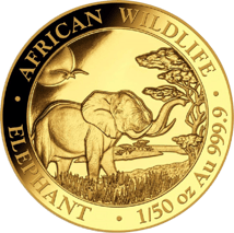 1/50 Unze Gold Somalia Elefant 2019 PP