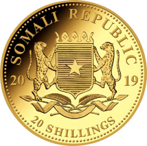 1/50 Unze Gold Somalia Elefant 2019 PP