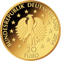 1/8 Unze Gold 20 Euro - Deutscher Wald (Kastanie 2014)
