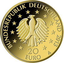 1/8 Unze Gold 20 Euro - Deutscher Wald (Kiefer 2013)