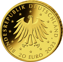1/8 Unze Gold 20 Euro Steinbock 2023 (Rückkehr der Wildtiere | Buchstabe: A)