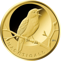 1/8 Unze Gold 20 Euro Nachtigall 2016 (Heimische Vögel)