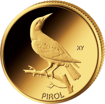 1/8 Unze Gold 20 Euro Pirol 2017 (Buchstabe: D | Heimische Vögel)