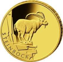 1/8 Unze Gold 20 Euro Steinbock 2023 (Rückkehr der Wildtiere | Buchstabe: F)