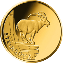 1/8 Unze Gold 20 Euro Steinbock 2023 (Rückkehr der Wildtiere | Buchstabe: D)