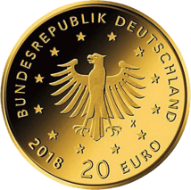 1/8 Unze Gold 20 Euro Uhu 2018 (Buchstabe: D | Heimische Vögel)