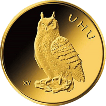 1/8 Unze Gold 20 Euro Uhu 2018 (Buchstabe: D | Heimische Vögel)